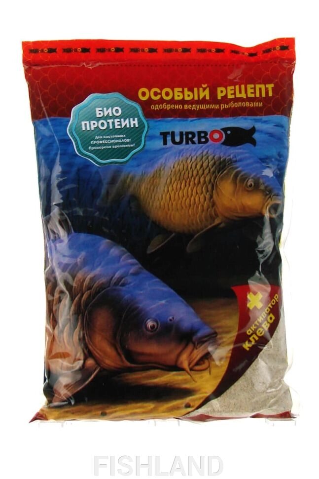 Прикормка универсальная Био протеин TURBO - 0,8kg от компании FISHLAND - фото 1