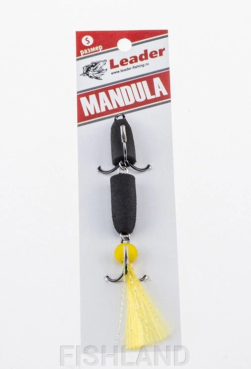 Приманка джиговая Leader "Мандула" 9см цвет 000 от компании FISHLAND - фото 1