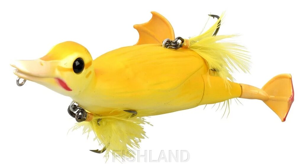 Приманка поверхностная Savage Gear 3D Suicide Duck# 105 10.5cm 28g 02-Yellow от компании FISHLAND - фото 1