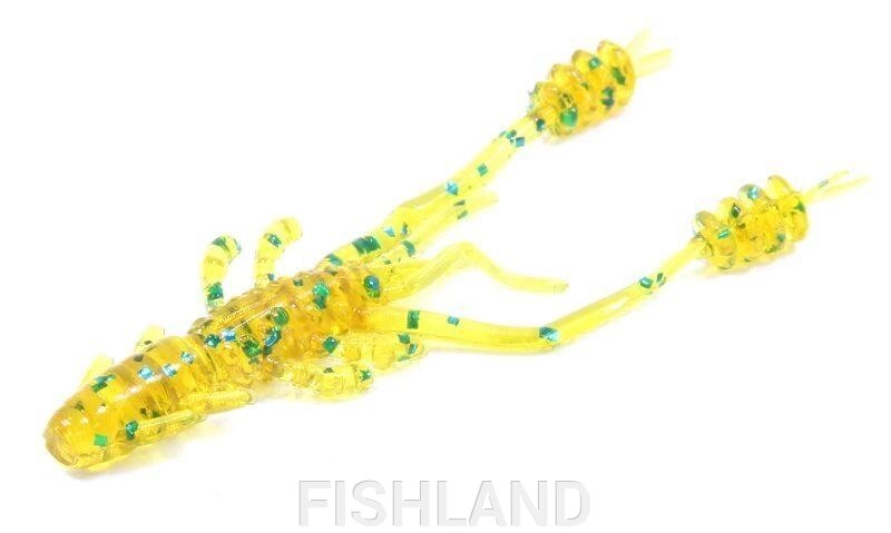 Приманка Ring Shrimp 2" 565 Motor Oil Green Flake (12 шт) от компании FISHLAND - фото 1