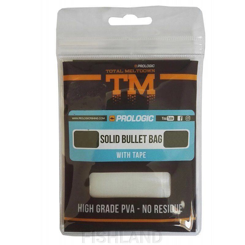 PROLOGIC TM PVA Solid Bullet Bag W/Tape 15pcs 55X120mm от компании FISHLAND - фото 1