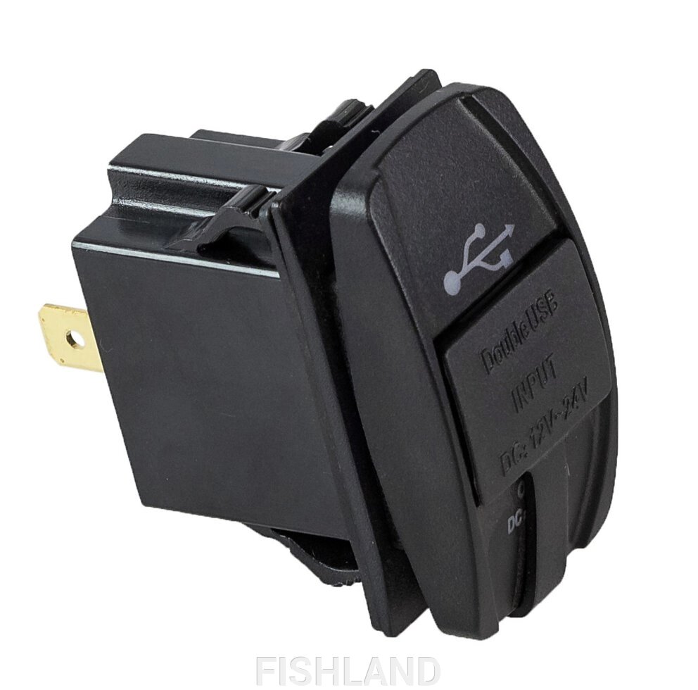Разъем USB 5B 3.1 A для установки совместно с кнопками AES11188X /AES1118SUL007 от компании FISHLAND - фото 1