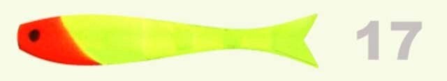Рыбка ЛП-поролоновая 80мм 17 (лимонный красная голова) от компании FISHLAND - фото 1