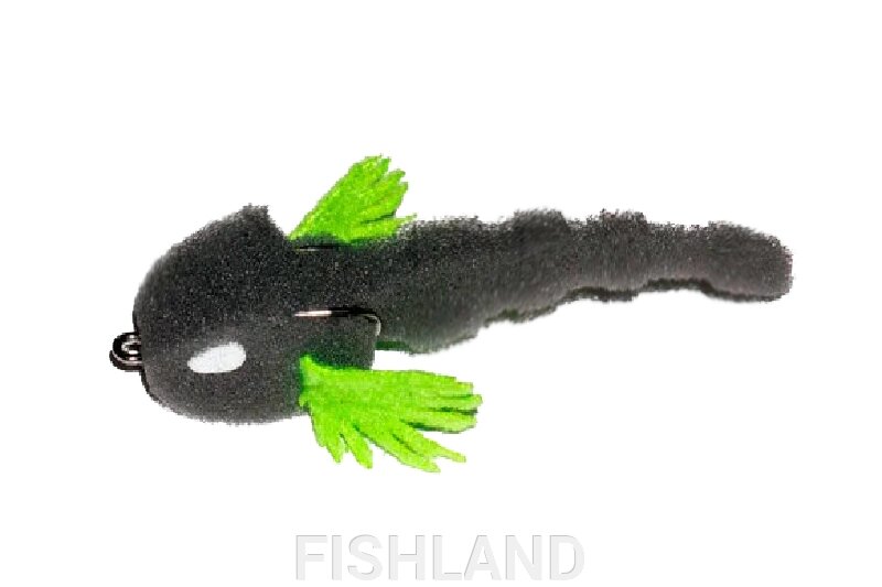 Рыбка поролоновая Levsha 3D Animator 110мм BLG (черно-зеленая) от компании FISHLAND - фото 1