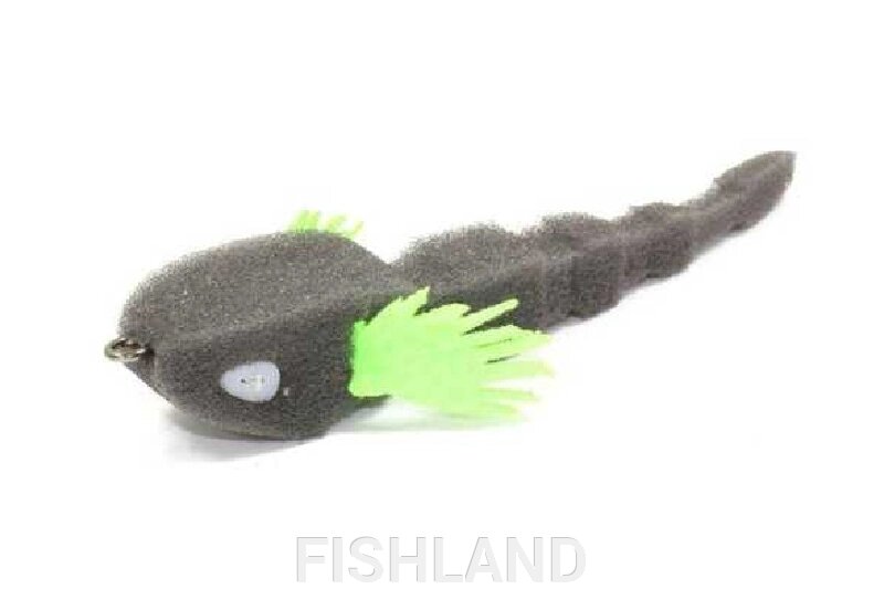 Рыбка поролоновая Levsha 3D Animator 90мм BLG (черно-зеленая) от компании FISHLAND - фото 1