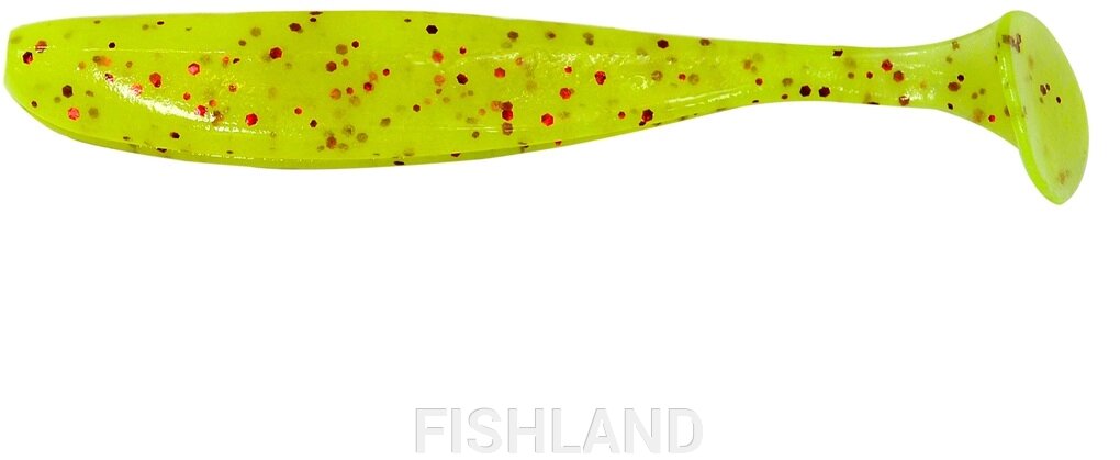 Съедобная силиконовая приманка Keitech Easy Shiner 5"5шт, ц: pal01 chartreuseredflake от компании FISHLAND - фото 1