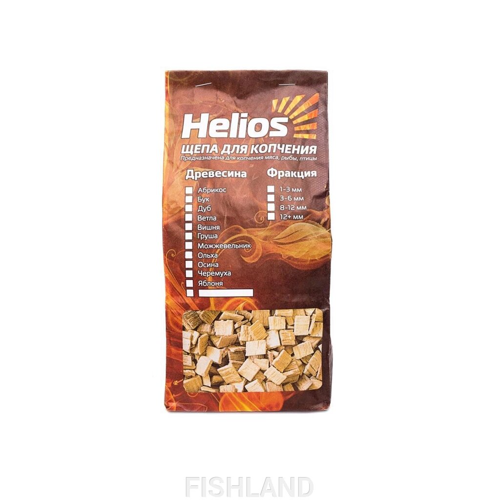 Щепа для копчения (абрикос) 2л Helios от компании FISHLAND - фото 1