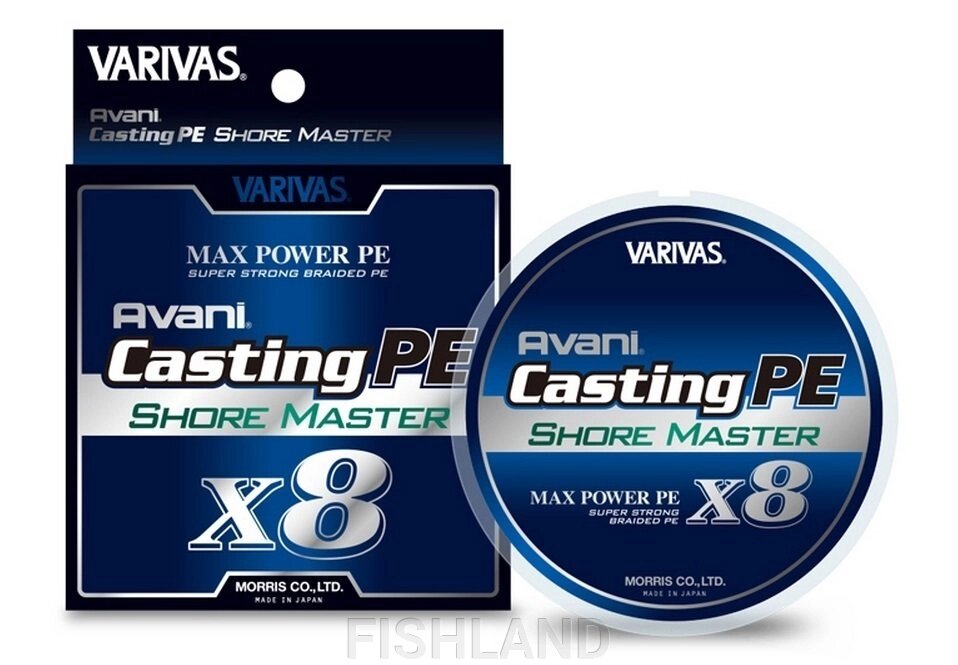 Шнур Avani Casting PE Max Power x8 Shore Master 200м 0.8 от компании FISHLAND - фото 1