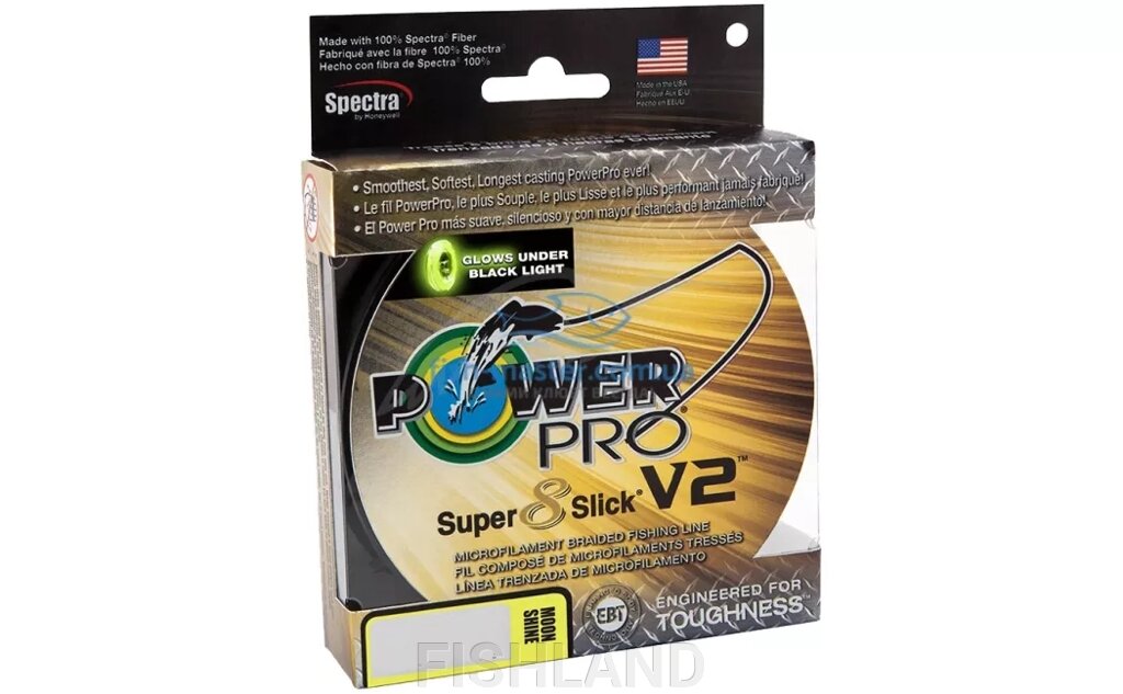 Шнур Power Pro Super 8 Slick V2 (Moon Shine) 135m 0.23mm 38lb/17.0kg от компании FISHLAND - фото 1