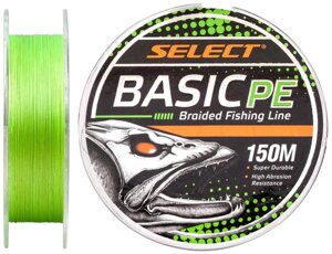 Шнур Select Basic PE 150m, l. green,2.0PE, 0.22mm 30LB/13.6kg