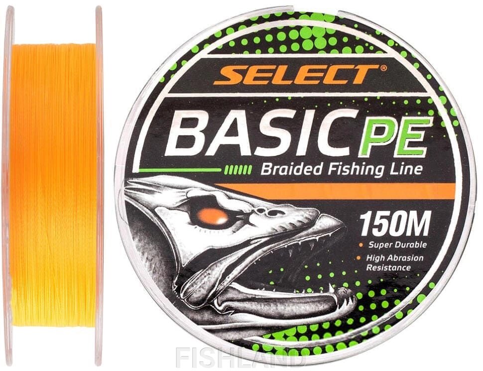 Шнур Select Basic PE 150m orange# 0.04mm 5lb/2,5kg от компании FISHLAND - фото 1