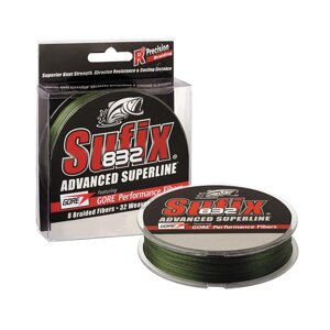 Шнур Sufix 832 Braid Lo Vis Green 135м 0.10мм 5.9кг