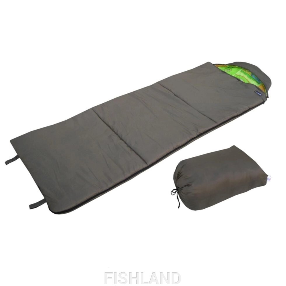 Спальный мешок Батыр СОК-3 (220*70) зелёный (холлофайбер) Heli от компании FISHLAND - фото 1