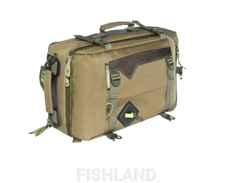 Сумка-рюкзак AQUATIC С-28Х с кожаными накладками (цает: хаки) от компании FISHLAND - фото 1