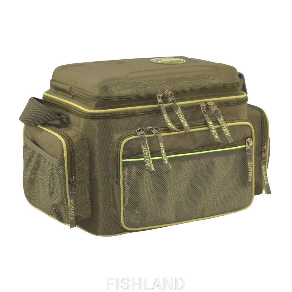 Термо-сумка AQUATIC С-44Х с банками 18шт. (цвет: хаки , размер :32х23х27) от компании FISHLAND - фото 1