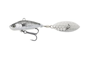 Тейл-спиннер Savage Gear 3D Sticklebait Tailspin 7.3cm 13g Sinking Black Silver