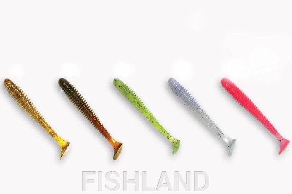 VIBRO WORM 3'' 11-75-М59-6 Силиконовые приманки Crazy Fish от компании FISHLAND - фото 1