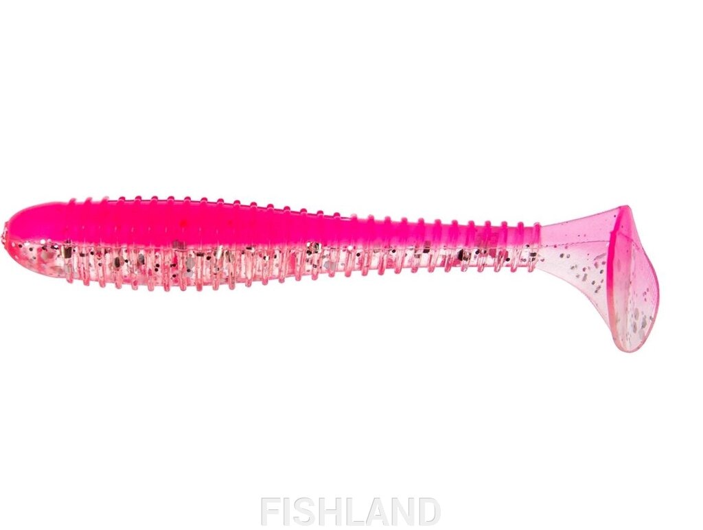 Виброхвост Helios Catcher 3,55"/9 см Silver Sparkles & Pink (HS-2-035-N-30) от компании FISHLAND - фото 1