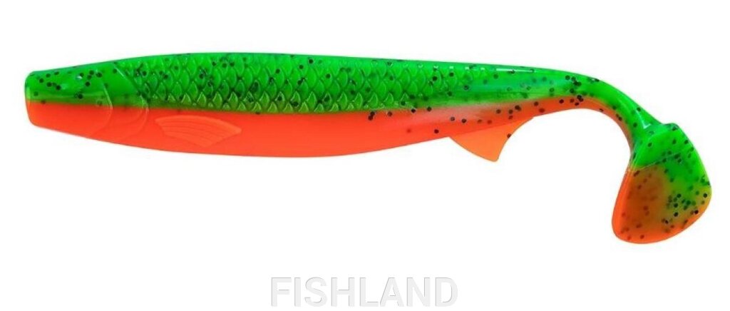 Виброхвост Helios Pike King 6.3"/16 см Pepper Green & Orange (HS-37-018-N) от компании FISHLAND - фото 1