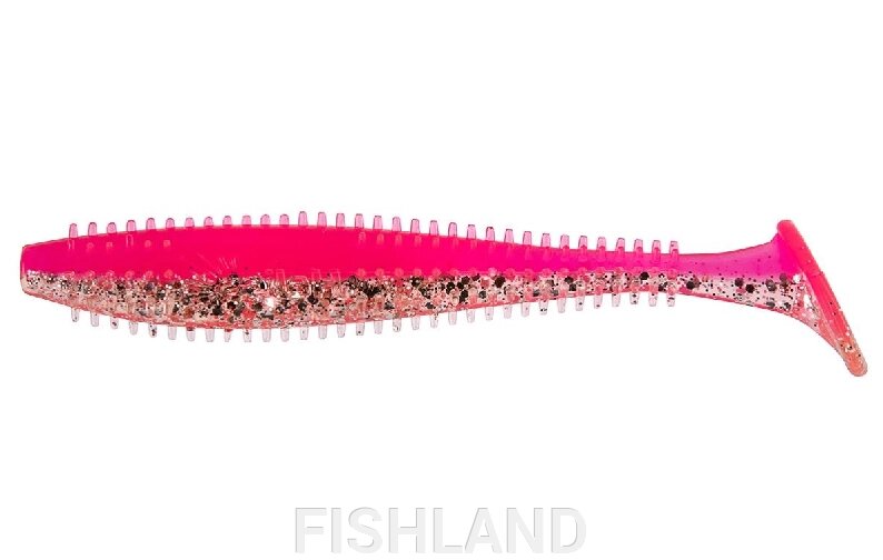 Виброхвост Helios Shaggy 5,12/13 см Silver Sparkles & Pink (HS-18-035-N) от компании FISHLAND - фото 1