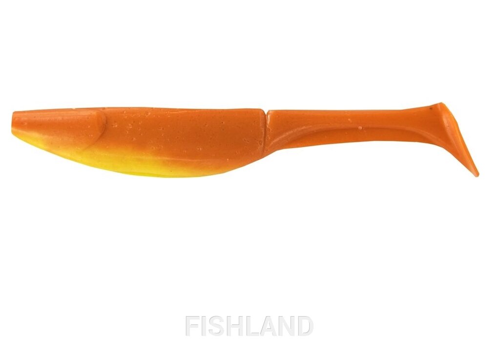 Виброхвосты съедобные ALLVEGA "Belly Dance Shad" 7см 3,5гр (7шт) orange yellow от компании FISHLAND - фото 1