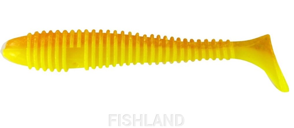 Виброхвосты съедобные ALLVEGA "Fat Bonito" 9,5см 8,5г (4шт) gold fish от компании FISHLAND - фото 1