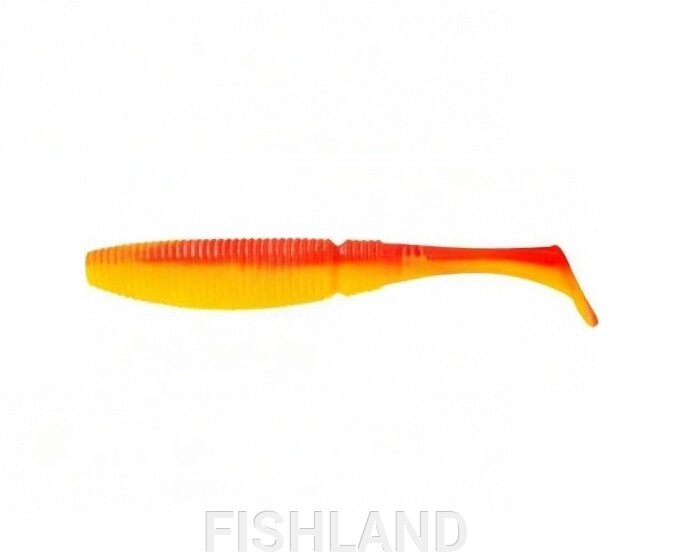 Виброхвосты съедобные ALLVEGA "Power Swim" 10см 9г (4шт) orange yellow от компании FISHLAND - фото 1
