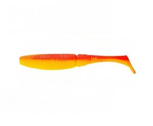 Виброхвосты съедобные ALLVEGA "Power Swim" 10см 9г (4шт) orange yellow