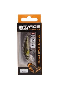 Воблер Savage Gear 3D Sticklebait Twitch 4.5cm 4g Sinking AYU GS