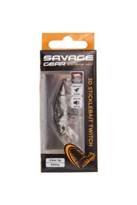 Воблер Savage Gear 3D Sticklebait Twitch 4.5cm 4g Sinking BL S