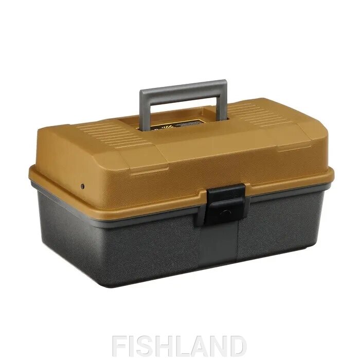 Ящик рыболова двухполочный золотой Helios от компании FISHLAND - фото 1
