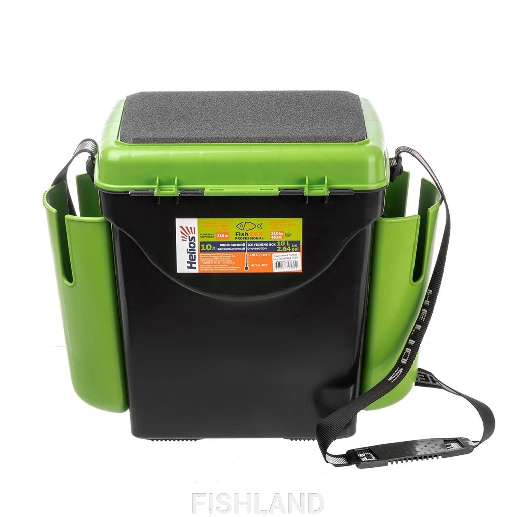 Ящик зимний FishBox односекционный (10л)) зеленый Helios от компании FISHLAND - фото 1