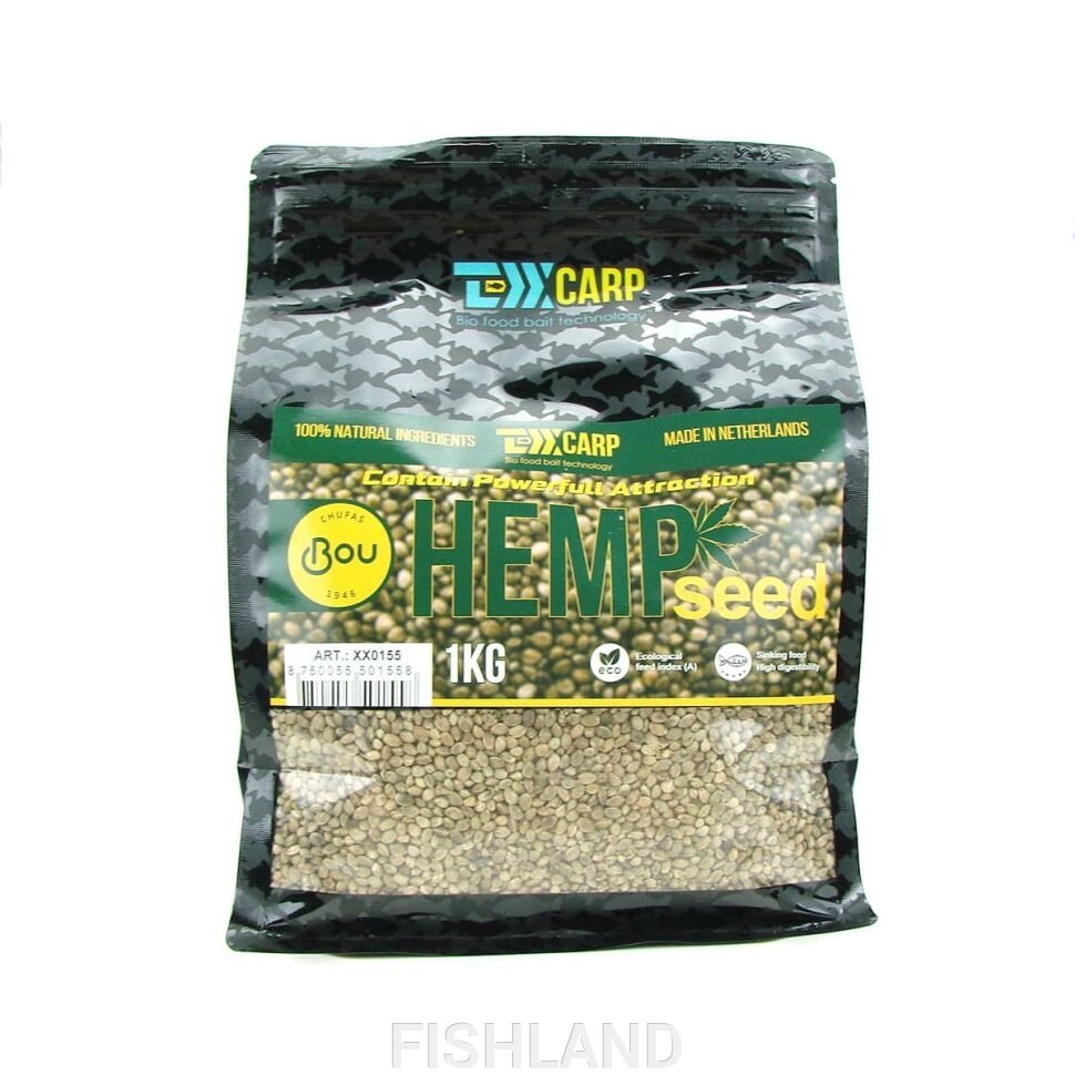 Зерно конопли TEXX Carp Hemp Seed 1kg от компании FISHLAND - фото 1