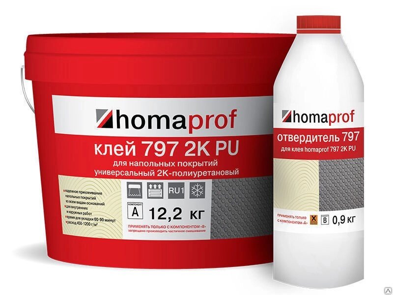 Клей Homakoll PU 797 2K Prof, упаковка 14 кг от компании ООО "ДАРСТРОЙ" - фото 1