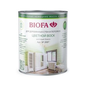BIOFA 2087 Цветной воск для дерева 10 л