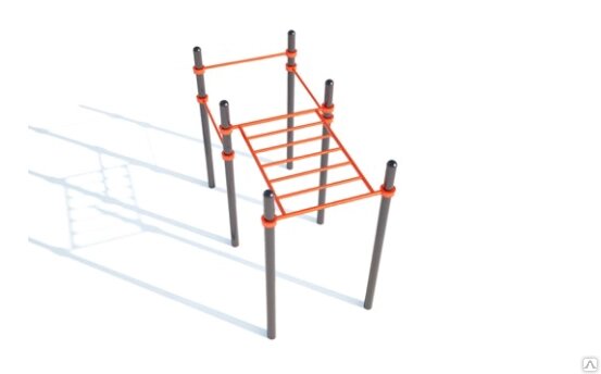 Секция из рукохода и трех высоких перекладин Aw-020 от компании ООО "ДАРСТРОЙ" - фото 1