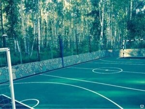 Устройство резинового покрытия для спортивных и детских площадок