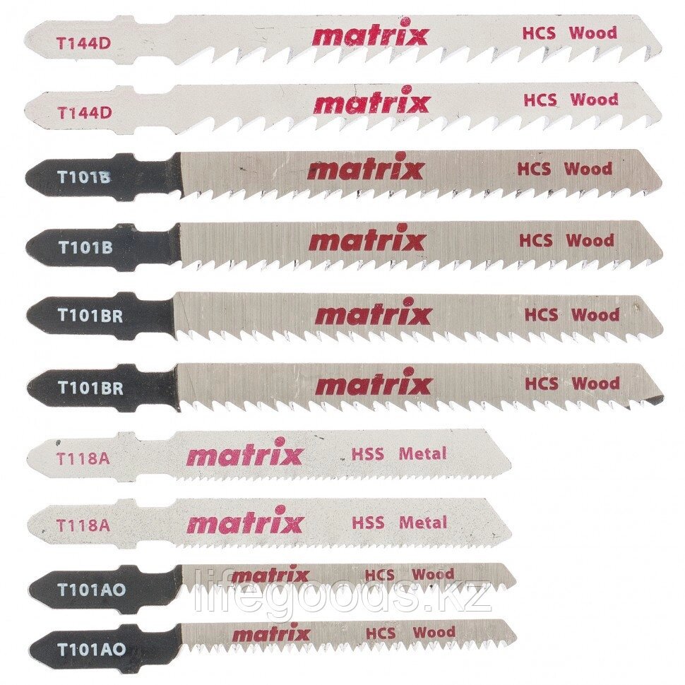 Набор полотен для электролобзика универсальный, 10 шт, T-SET1003 Matrix 78247 от компании Интернет магазин товаров для дома, сада, отдыха и посуды - LifeGoods - фото 1