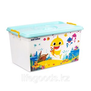 Контейнер "Baby Sharks" 50 л с крышкой М8484