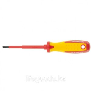 Отвертка Insulated, SL3 x 80 мм, CrMo, до 1000 В, двухкомпонентная рукоятка Matrix Professional 12914