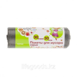 Пакеты для мусора 30 л х 30 шт, серые, Россия Elfe 92703