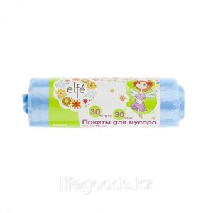 Пакеты для мусора 30 л х 30 шт, голубые, Россия Elfe 92704
