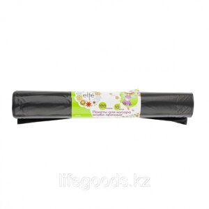 Пакеты для мусора 120 л х 10 шт, пвд прочные черные, длинный ролик, Россия Elfe 92726
