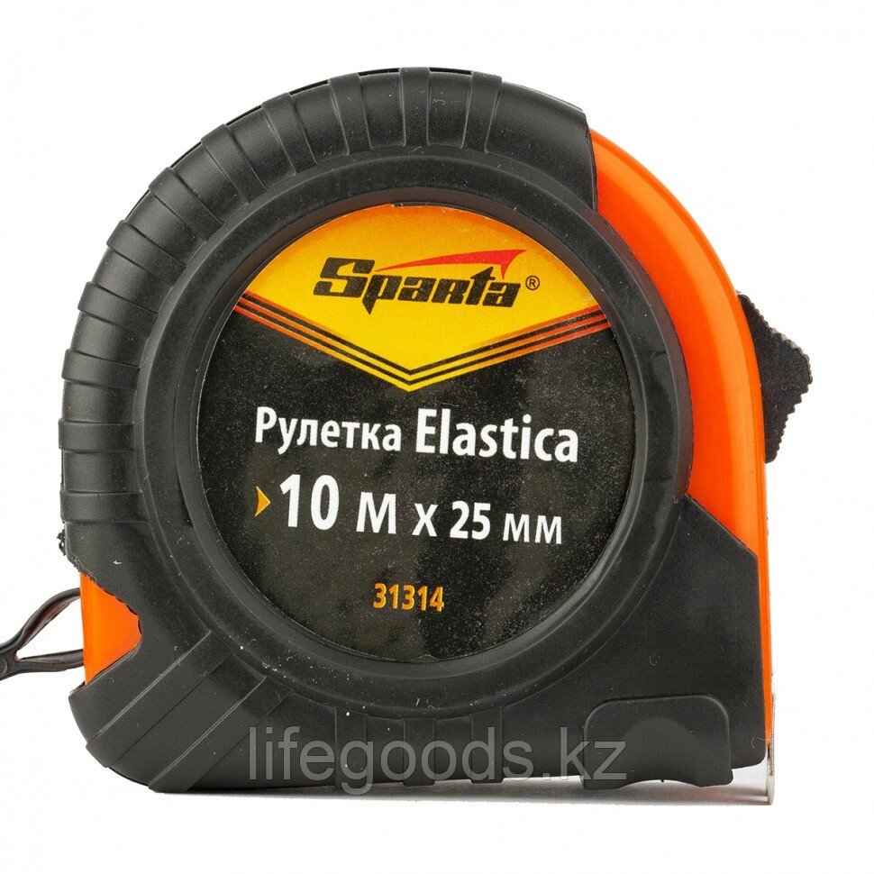 Рулетка Elastica, 10 м х 25 мм, обрезиненный корпус Sparta 31314 от компании Интернет магазин товаров для дома, сада, отдыха и посуды - LifeGoods - фото 1