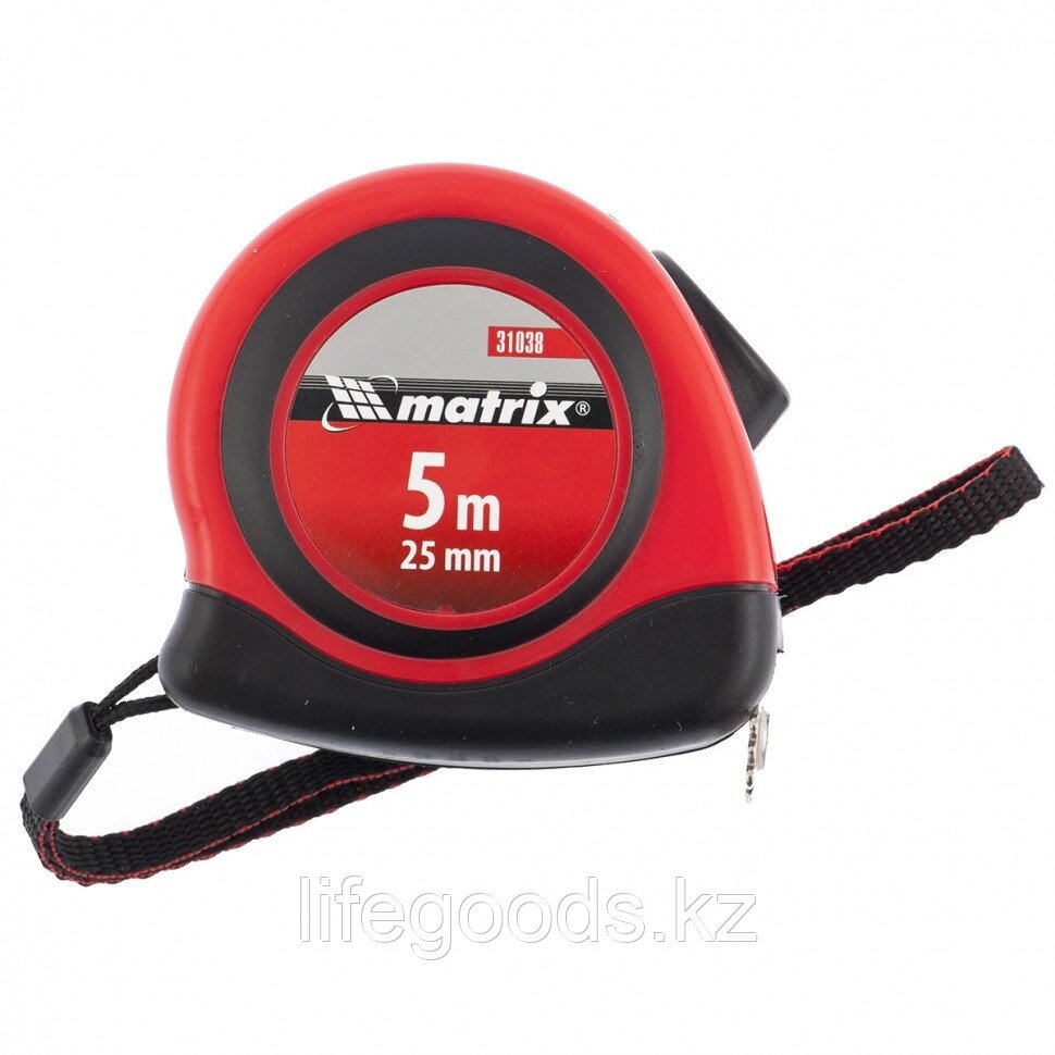 Рулетка Status autostop Magnet, 5 м х 25 мм, двухкомпонентный корпус, зацеп с магнитом Matrix 31038 от компании Интернет магазин товаров для дома, сада, отдыха и посуды - LifeGoods - фото 1