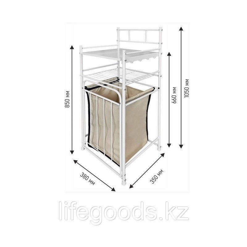 Стеллаж с корзиной для белья 2-х ярусный СК01 от компании Интернет магазин товаров для дома, сада, отдыха и посуды - LifeGoods - фото 1