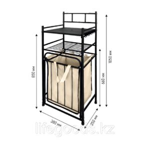 Стеллаж с корзиной для белья 2-х ярусный СК02