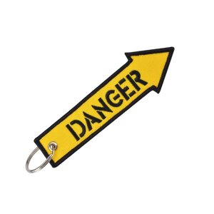 Брелок-ремувка Danger, желтый цвет