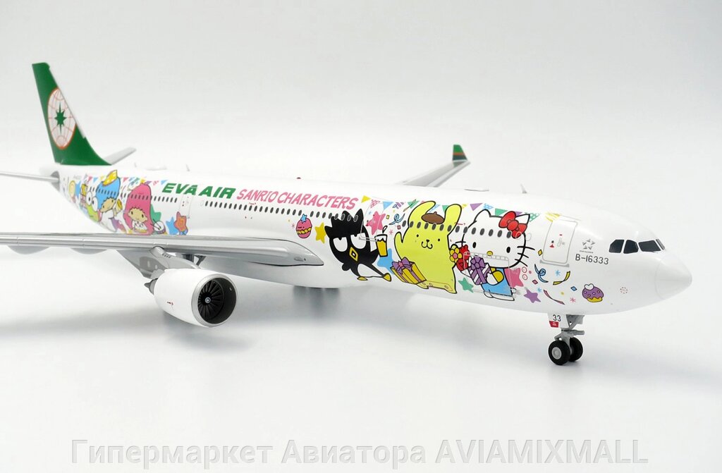 Модель самолета Airbus A330-300 B-16333 в ливрее EVA Air "NO.3", масштаб 1/200 от компании Гипермаркет Авиатора AVIAMIXMALL - фото 1