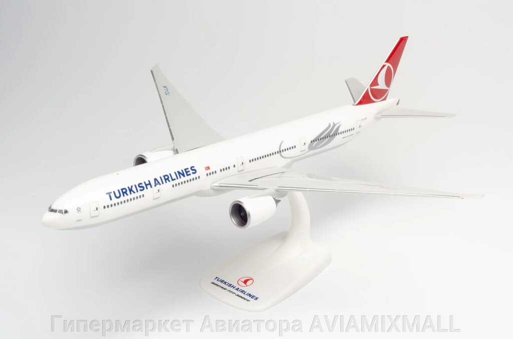 Модель самолета Boeing 777-300ER TC-LJK "Izmir" в ливрее Turkish Airlines, масштаб 1/200 от компании Гипермаркет Авиатора AVIAMIXMALL - фото 1